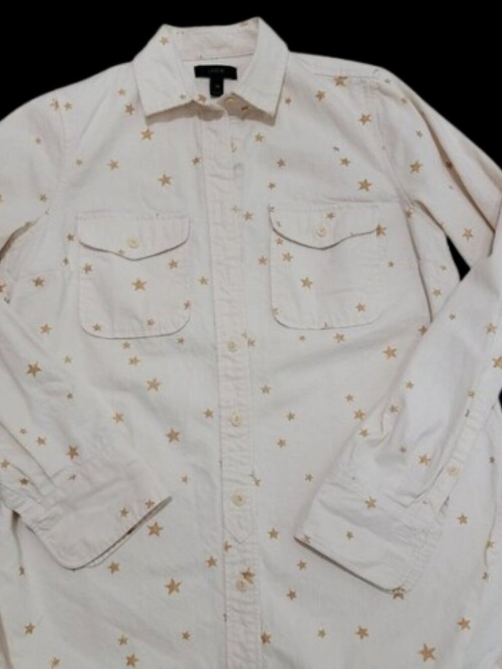 J.Crew Gold Star Ecru Heavyweight Chambray Shirt Jacket XS